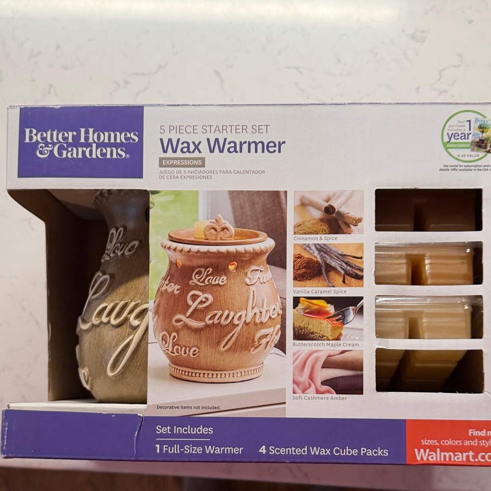 Better Homes And Gardens Wax Warmer Set - Cream and Brown
